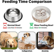 Ceramic Dog Slow Feeder - Purrlo
