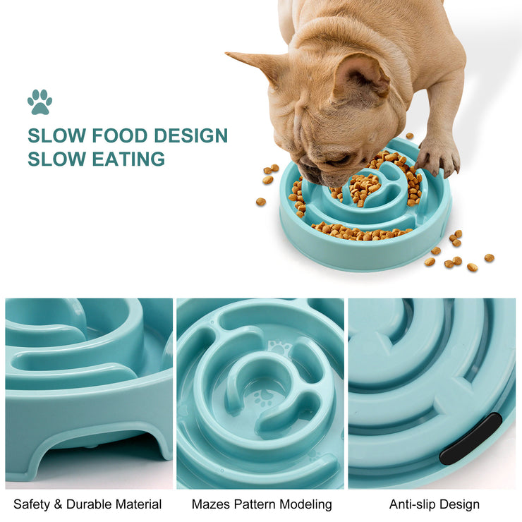 Silicone Dog Puzzle Feeder Bowl