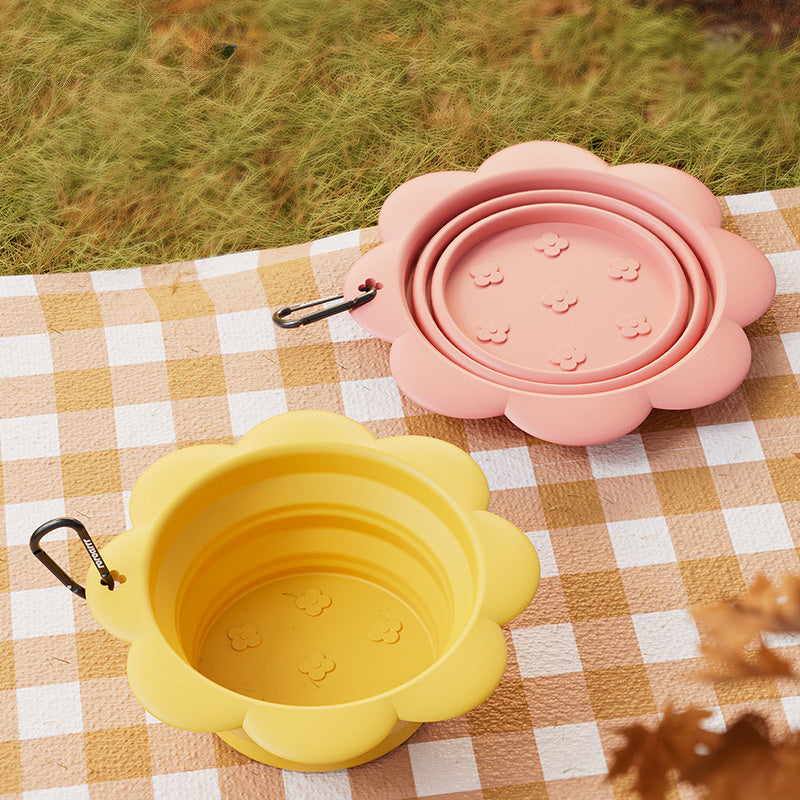 Dog Collapsible Bowl Folding Silicone